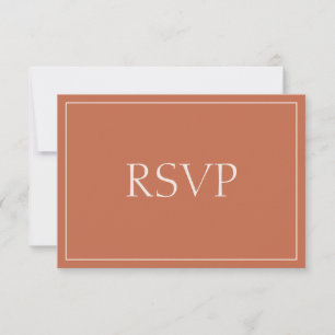 Burnished Terracotta Sophisticated Mod RSVP Card
