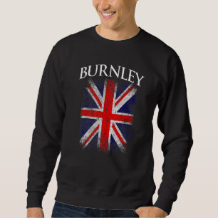 Burnley Vintage Retro British Flag Funny 1 Sweatshirt