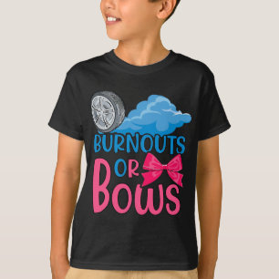 Burnouts or Bows Gender Reveal party Idea for mom T-Shirt