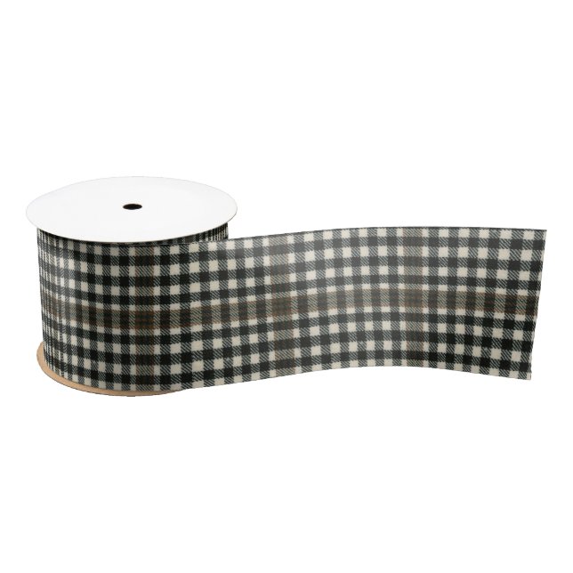 Burns Check Modern Scottish Tartan Satin Ribbon (Spool)