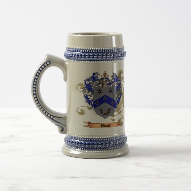 Burns Coat of arms Beer Stein (Left)