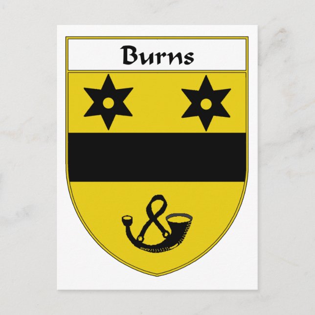 Burns Coat of Arms/Family Crest Postcard (Front)