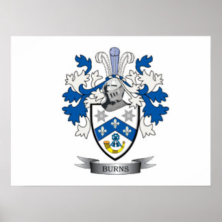 Burns Family Crest Coat of Arms Poster