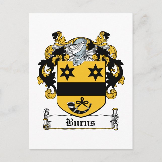 Burns Family Crest Postcard (Front)
