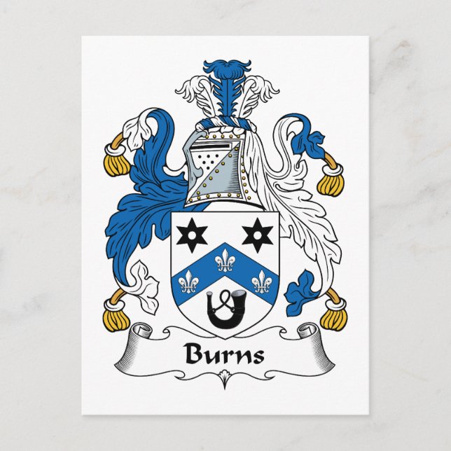 Burns Family Crest Postcard (Front)