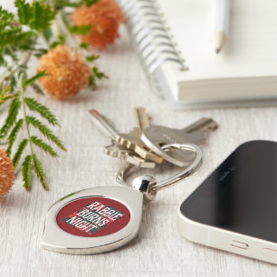 Burns Night Celebration Flyer On Multicolored Keychain