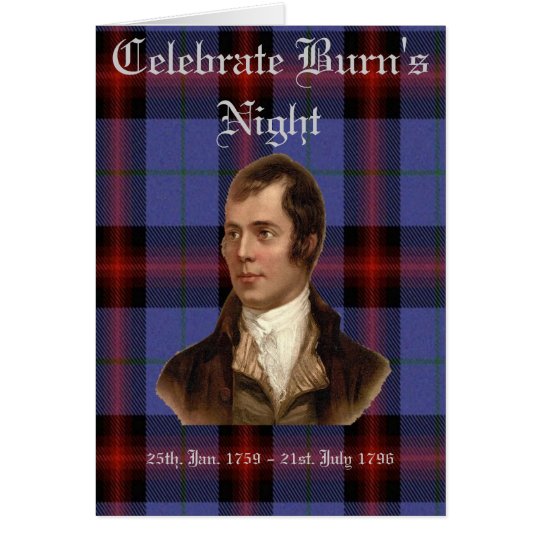 BURN'S NIGHT GREETING CARD