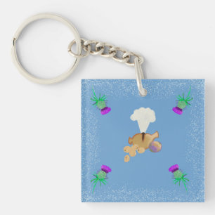 Burns Night sky edit Keychain