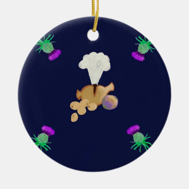 Burns supper ceramic ornament (Front)