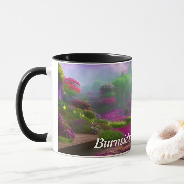 Burnsie's Morning Tea Personalized Customizable Mug (With Donut)