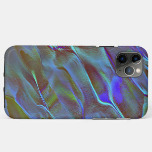 Burnt blue green digital grainy rocky satin shade  iPhone 11 pro max case