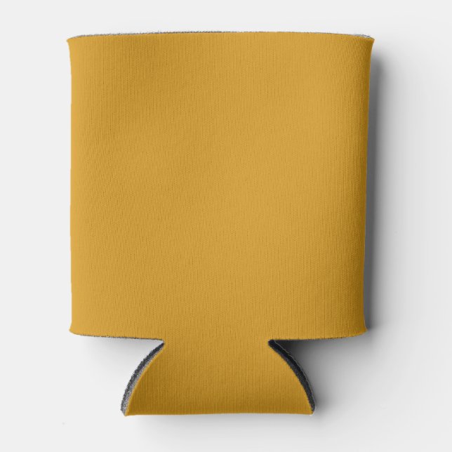 Burnt Buttercup Solid Colour Can Cooler (Front)