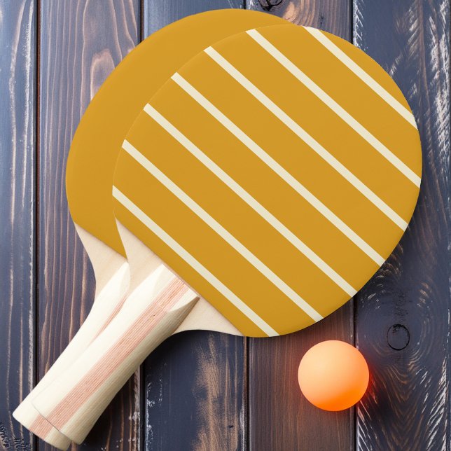 Burnt Buttercup Striped and Solid  Ping Pong Paddle (Creator Uploaded)