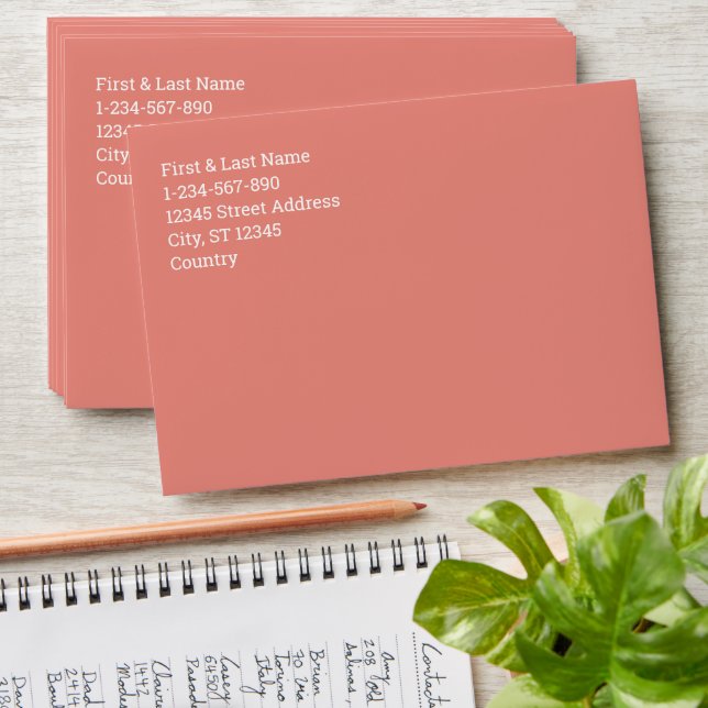 Burnt coral simple minimalist envelope (Stacked)