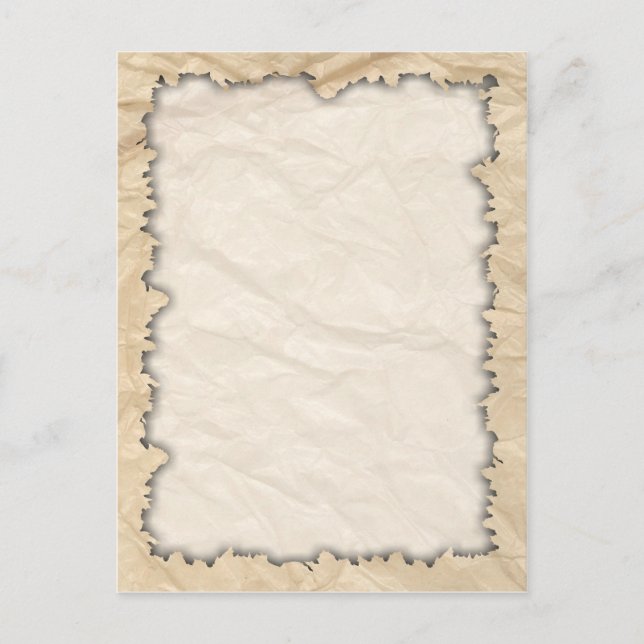 Burnt Edges on Crinkle Paper Postcard (Front)