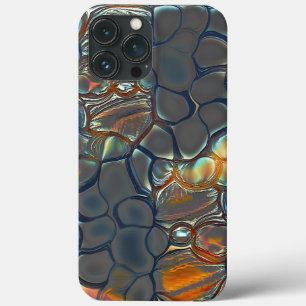 Burnt grey cells with stained to soft gold light iPhone 13 pro max case
