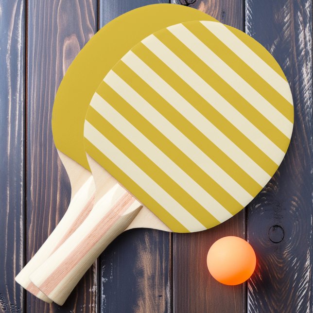 Burnt Lemon Polo Stripes and Solid  Ping Pong Paddle (Creator Uploaded)