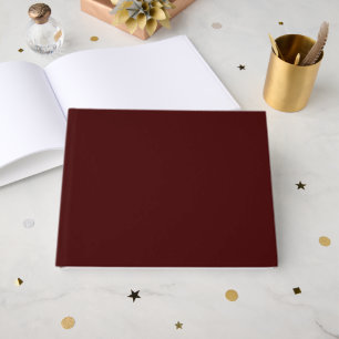 Burnt Maroon Foil Guest Book 10.5 x 8.25 Inches