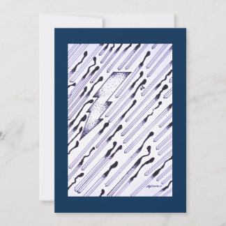 Burnt matches with lightning flat card blue border