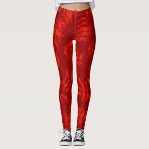 Burnt Orange Abstract Leggings