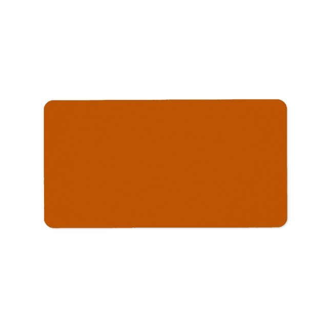 Burnt Orange Address Label (Front)