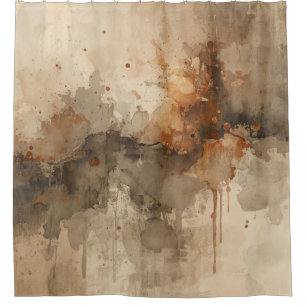Burnt Orange Amber Brown Grey Black Abstract