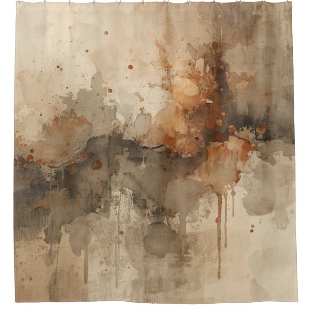 Burnt Orange Amber Brown Grey Black Abstract (Front)