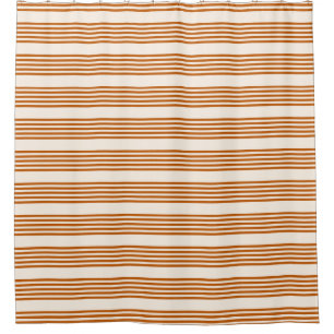Burnt orange and beige five stripe pattern