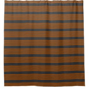 Burnt orange and charcoal five stripe pattern