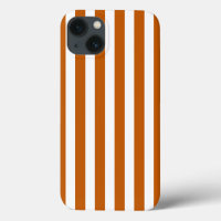Burnt orange and white candy stripes Case-Mate iPh
