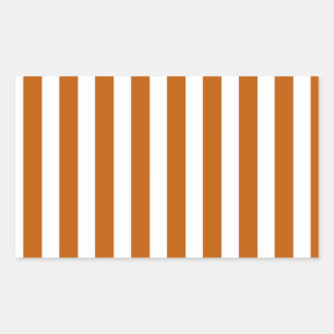 Burnt orange and white candy stripes sticker