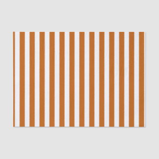 Burnt orange and white candy stripes tissue paper