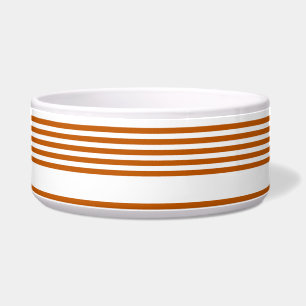 Burnt orange and white five stripe pattern