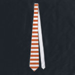 Burnt Orange and White Horizontally-Striped Tie<br><div class="desc">Look sharp in this tie featuring burnt orange and white horizontal stripes.</div>
