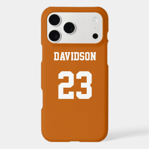 Burnt Orange and White Jersey Nom Numéro