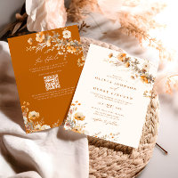 Burnt Orange Autumn Floral Wedding