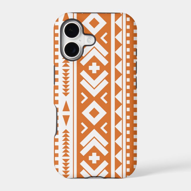 Burnt Orange Aztec Print Phone Case (Back)