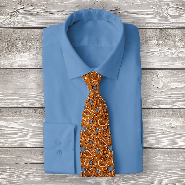 Burnt Orange Bandana et Denim Texas Cravate (Créateur téléchargé)