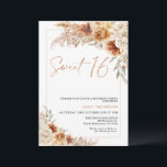 Burnt Orange Boho Pampas Grass 16th Birthday Invitation<br><div class="desc">Burnt Orange Boho Pampas Grass 16th Birthday Invitation

Bohemian inspired sweet 16 birthday invitation featuring two earthy colored and burnt orange floral arrangements with pampas grass and a modern calligraphy image as a heading. Ideal for anyone looking for a bohemian inspired birthday party invitation.</div>