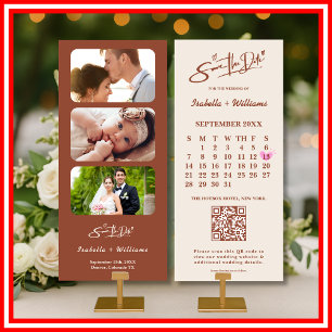 Burnt Orange Boho Terracotta Wedding Save The Date