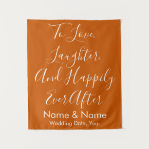 Burnt Orange Boho Wedding Backdrop Ceremony Photo Tapestry