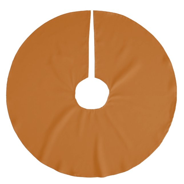 Burnt Orange Brushed Polyester Tree Skirt (Front)
