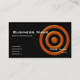 Burnt Orange Bullseye/Circles Business Card