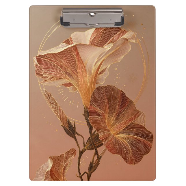 Burnt Orange Calla Lily Botanical Clipboard (Front)
