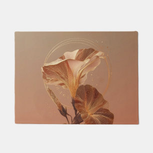 Burnt Orange Calla Lily Botanical Doormat