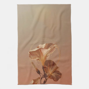 Burnt Orange Calla Lily Botanical Kitchen Towel