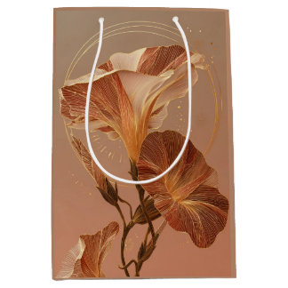Burnt Orange Calla Lily Botanical Medium Gift Bag