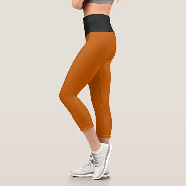 Burnt Orange Capri Leggings (Left)