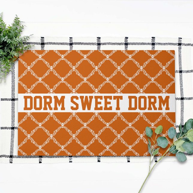 Burnt Orange Cool Fun Dorm School Home Doormat (Creator Uploaded)