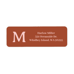 Burnt Orange Custom Monogram